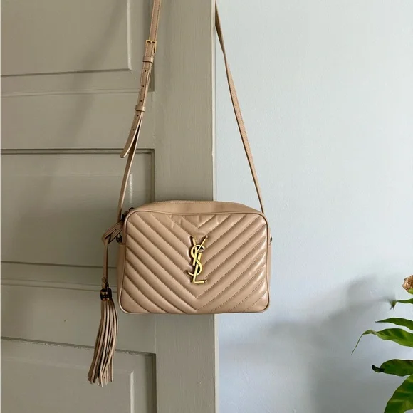 Yves Saint Laurent Tan Quilted Lou Camera Bag - Picture 1 of 7